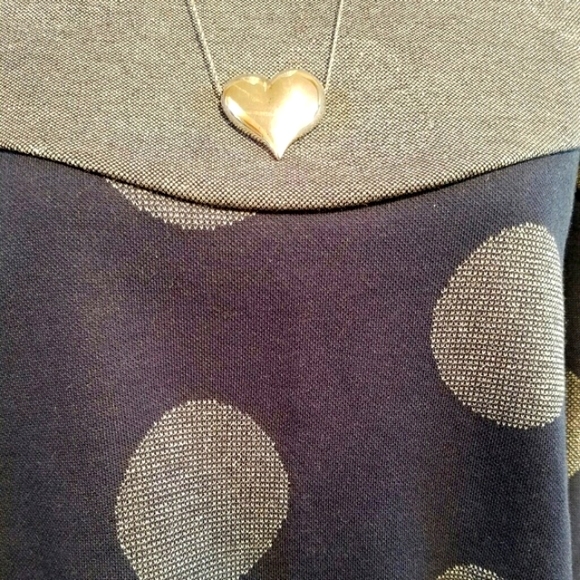 Anthropology Navy & Silver Polka-dot Top. Brand New! - Picture 3 of 10